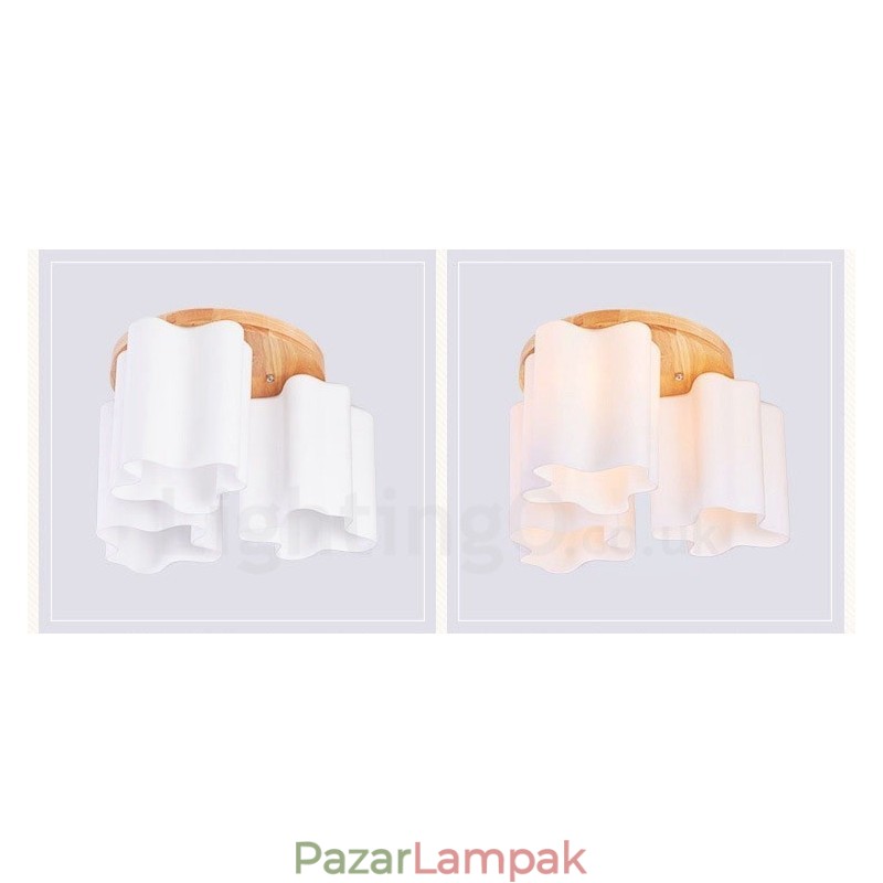 3 könnyű, modern, süllyesztett mennyezeti lámpa üvegernyővel