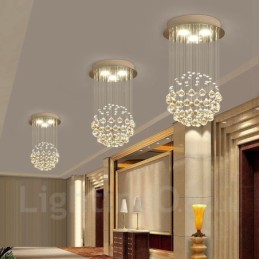 3 könnyű modern kristály mennyezeti függőlámpa beltéri csillár világító lámpatestek
