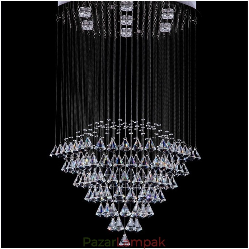 7 lámpa Modern kristály mennyezeti függőlámpa beltéri csillár világító lámpák lámpatestek