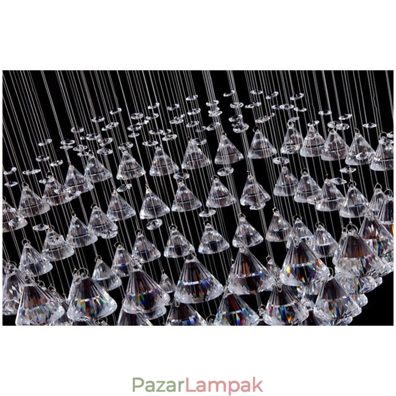 7 lámpa Modern kristály mennyezeti függőlámpa beltéri csillár világító lámpák lámpatestek