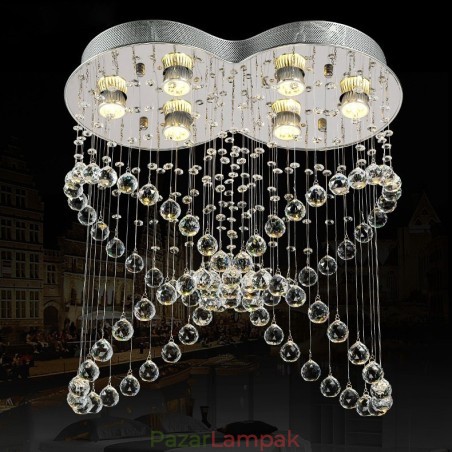 6 lámpa Modern kristály mennyezeti függőlámpa beltéri csillár világító lámpák lámpatestek 6 lámpa Modern kristály mennyezeti függőlámpa beltéri csillár világító lámpák lámpatestek
