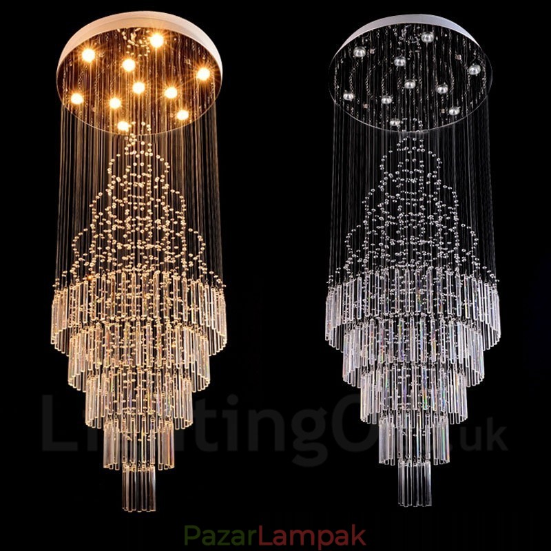 10 lámpa Modern kristály mennyezeti függőlámpa beltéri csillár világító lámpák lámpatestek