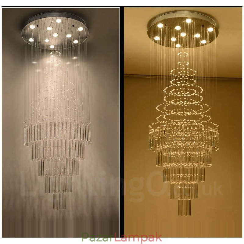 10 lámpa Modern kristály mennyezeti függőlámpa beltéri csillár világító lámpák lámpatestek
