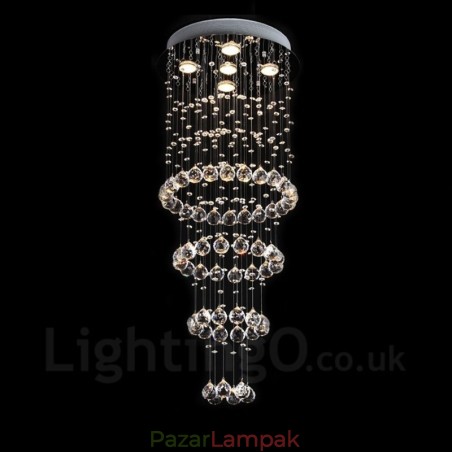 5 lámpa Modern kristály mennyezeti függőlámpa beltéri csillár világító lámpák lámpatestek