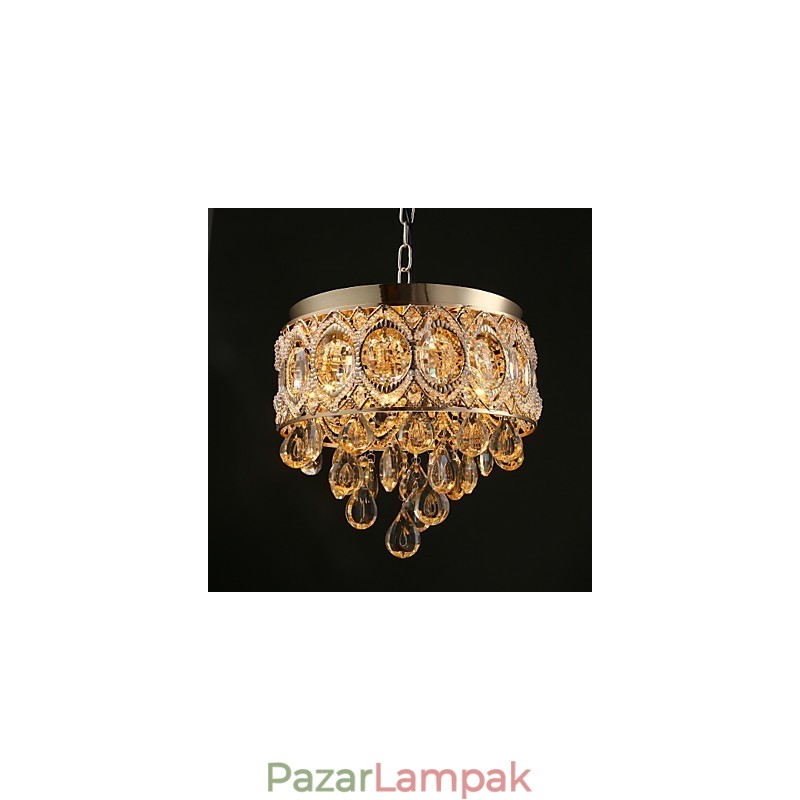 Arany romantikus pezsgős kristálycsillár