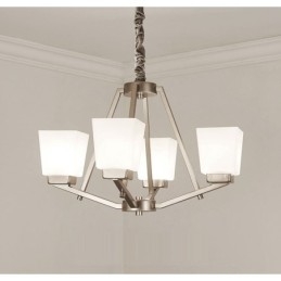 4 lámpás króm függőlámpa beltéri modern csillár otthoni függő lámpatestek üveg ernyőkkel