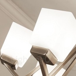4 lámpás króm függőlámpa beltéri modern csillár otthoni függő lámpatestek üveg ernyőkkel