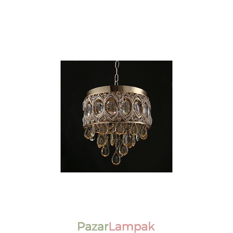 Arany romantikus pezsgős kristálycsillár