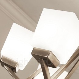 6 lámpás króm függőlámpa beltéri modern csillár otthoni függő lámpatestek üveg ernyőkkel