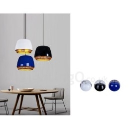 1 Világos Modern modern függőlámpa fekete-fehér piros kék árnyalattal
