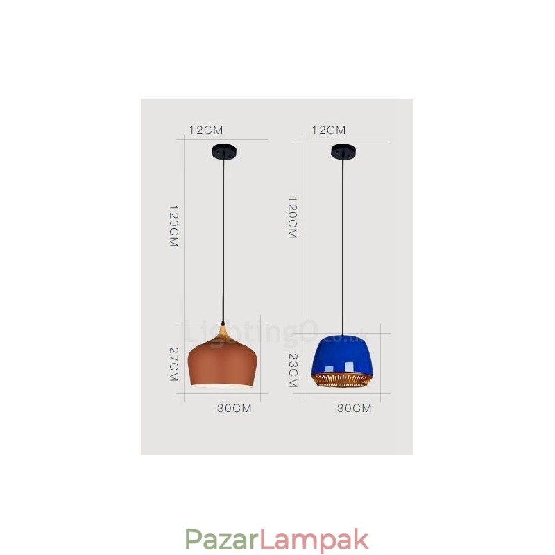 1 Világos Modern modern függőlámpa fekete-fehér piros kék árnyalattal