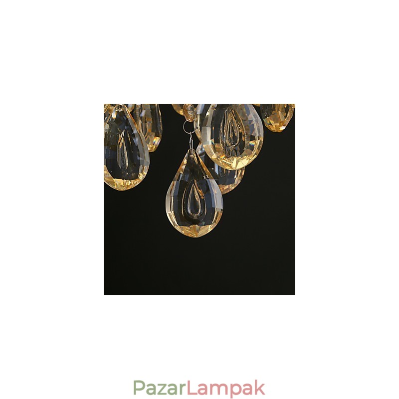 Arany romantikus pezsgős kristálycsillár