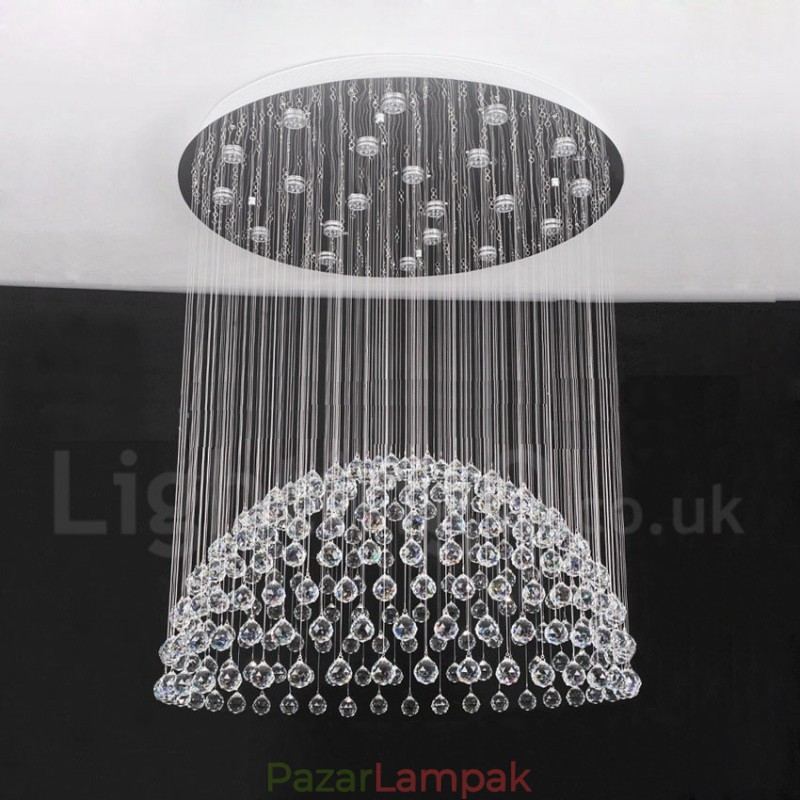 21 Lights Modern K9 kristály mennyezeti függőlámpa beltéri csillár világító lámpák lámpatestek