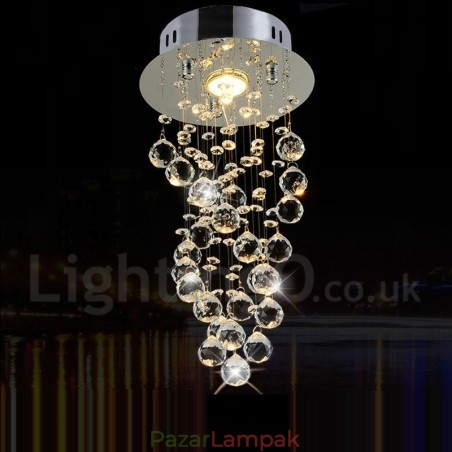 1 Világos Modern K9 kristály mennyezeti függesztékes beltéri csillár világító lámpatestek