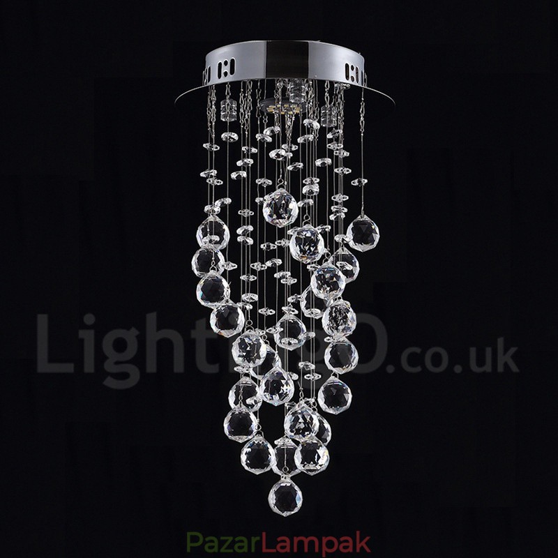 1 Világos Modern K9 kristály mennyezeti függesztékes beltéri csillár világító lámpatestek