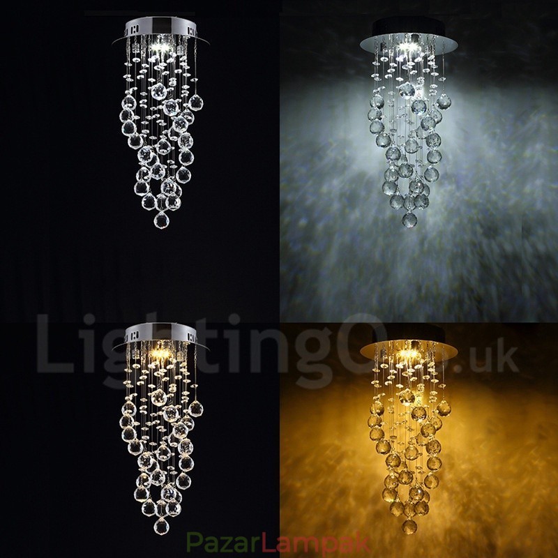 1 Világos Modern K9 kristály mennyezeti függesztékes beltéri csillár világító lámpatestek