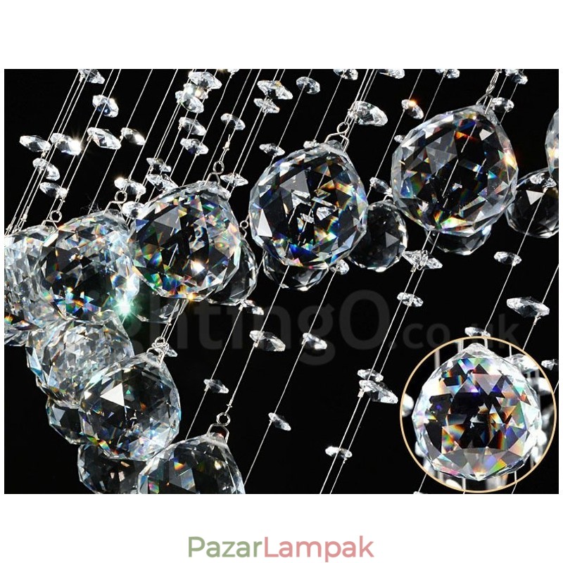 1 Világos Modern K9 kristály mennyezeti függesztékes beltéri csillár világító lámpatestek