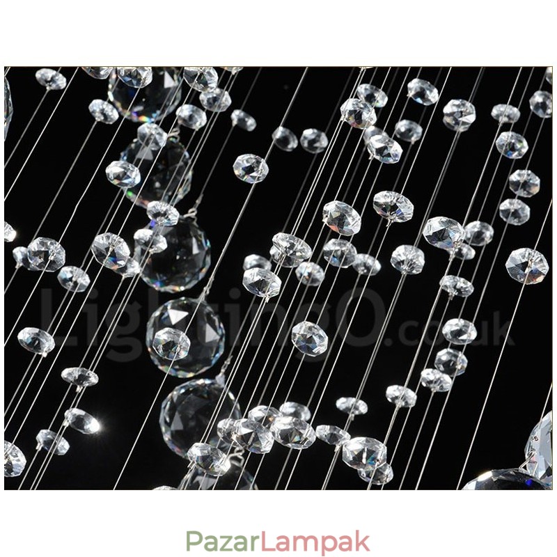 1 Világos Modern K9 kristály mennyezeti függesztékes beltéri csillár világító lámpatestek