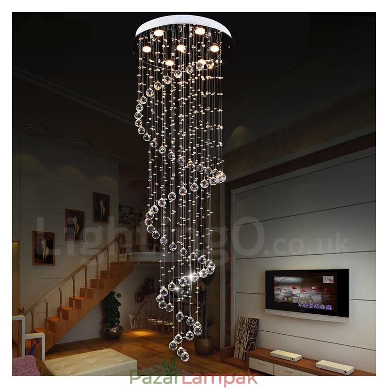 7 Lights Modern K9 kristály mennyezeti függeszték beltéri csillár világító lámpák lámpatestek