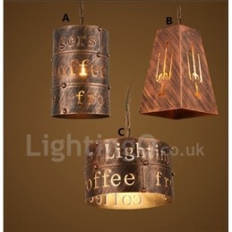 1 Light Retro Vintage függőlámpa Cafe House függőlámpa