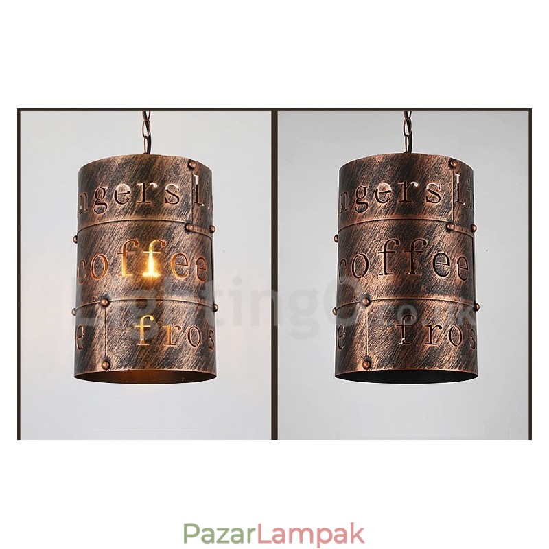 1 Light Retro Vintage függőlámpa Cafe House függőlámpa
