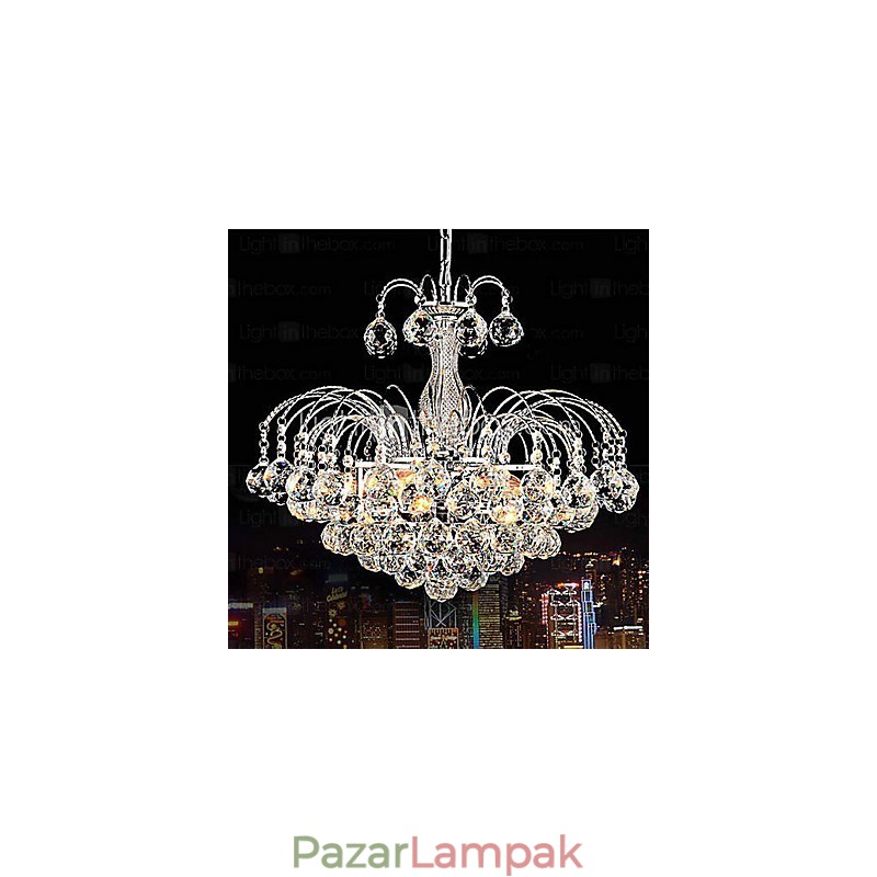 Függő luxus modern Crystal Living 3 fényű csillár