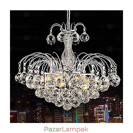 Függő luxus modern Crystal Living 3 fényű csillár Függő luxus modern Crystal Living 3 fényű csillár