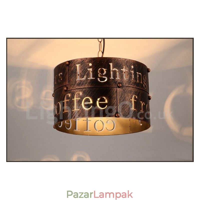1 Light Retro Vintage függőlámpa Cafe House függőlámpa