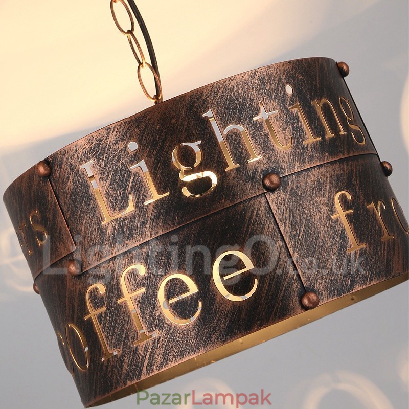 1 Light Retro Vintage függőlámpa Cafe House függőlámpa