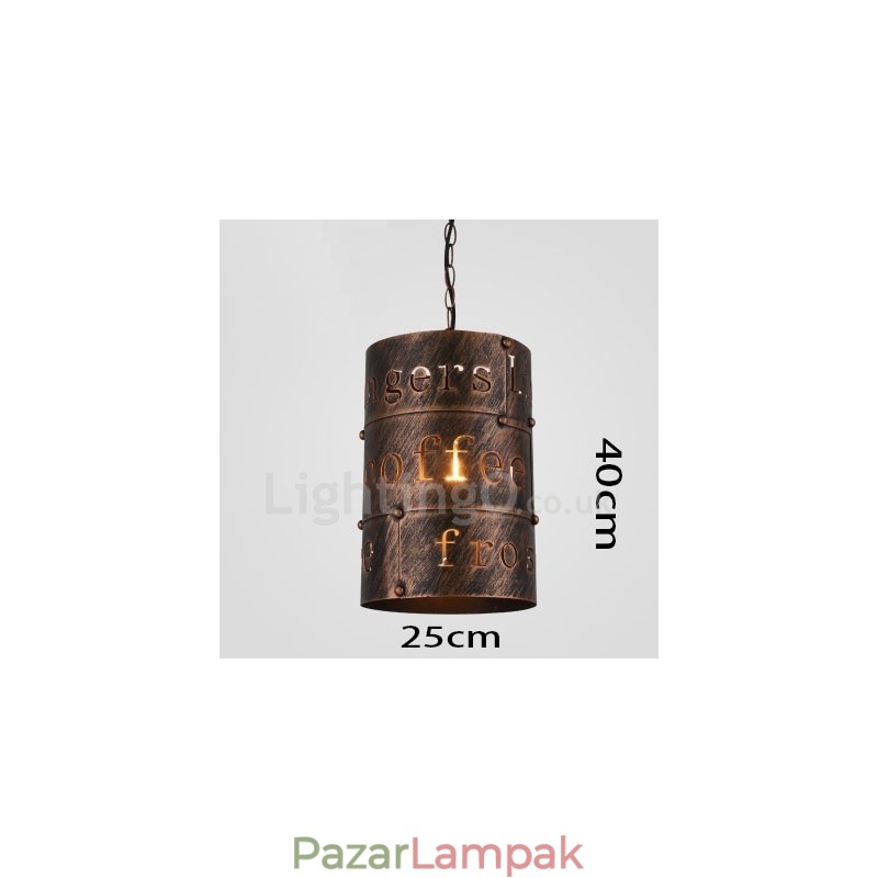 1 Light Retro Vintage függőlámpa Cafe House függőlámpa