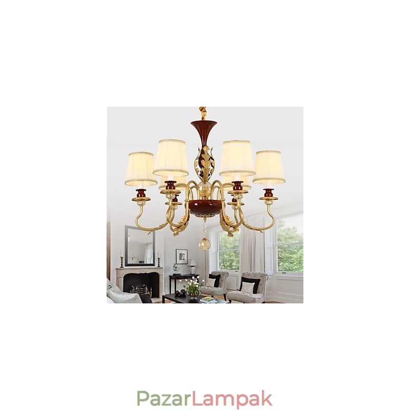 Crystal Chandelier 6 Lights Fashion Painting Fém