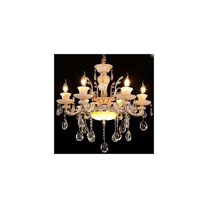 Európai stílusú medál, cinkötvözet utánzat, jade kristály medál