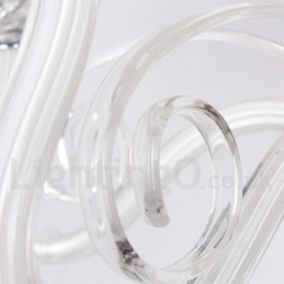 8 Világos fehér kortárs K9 kristály gyertya stílusú csillár