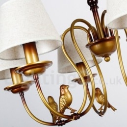 3 Világos, modern kortárs rusztikus retro gyertya stílusú csillár