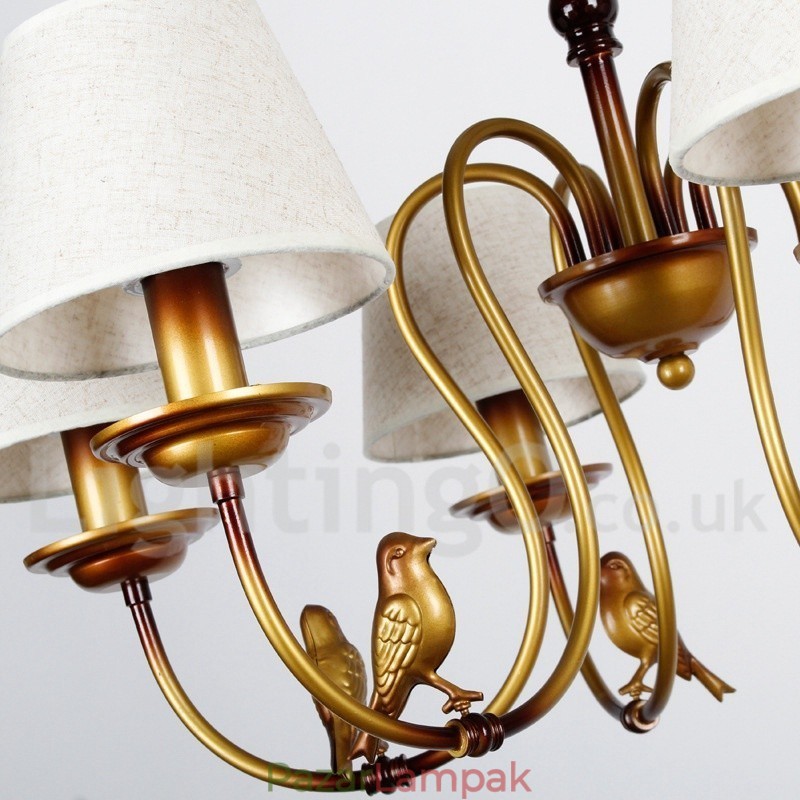 3 Világos, modern kortárs rusztikus retro gyertya stílusú csillár