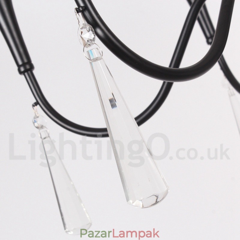 6 Világos mediterrán stílusú gyertya stílusú csillár