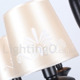 6 Világos mediterrán stílusú gyertya stílusú csillár