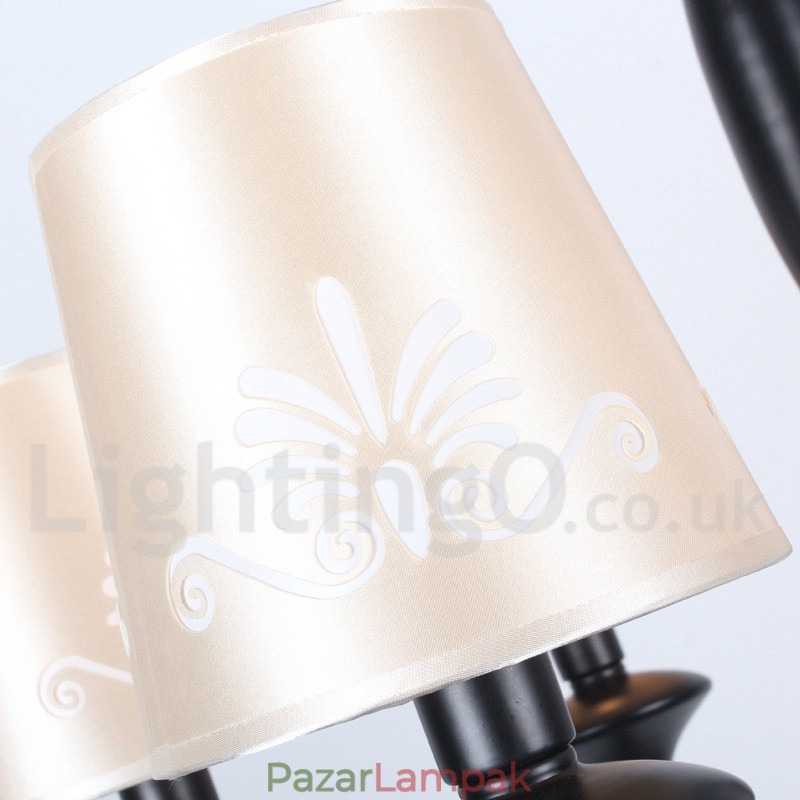 6 Világos mediterrán stílusú gyertya stílusú csillár