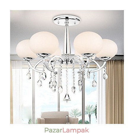 Modern kortárs kristályból galvanizált fém csillár