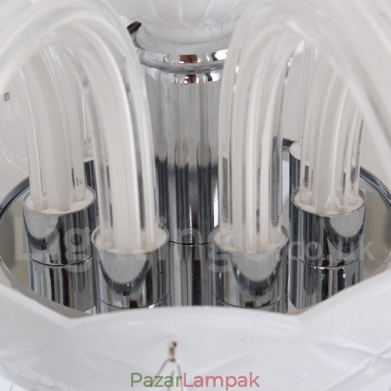 3 Világos fehér K9 kristály gyertya stílusú csillár