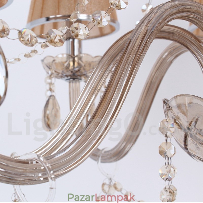 8 Világos K9 kristály gyertya stílusú csillár