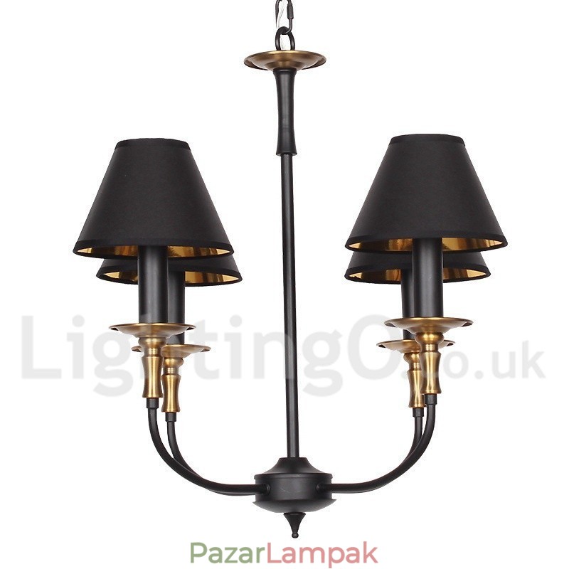 4 Világos Retro kortárs gyertya stílusú csillár