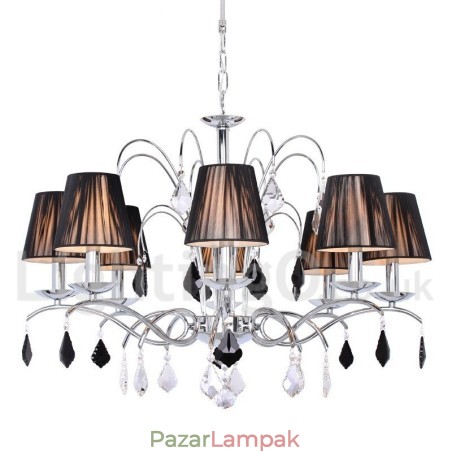 8 Világos, modern K9 kristály gyertya stílusú csillár