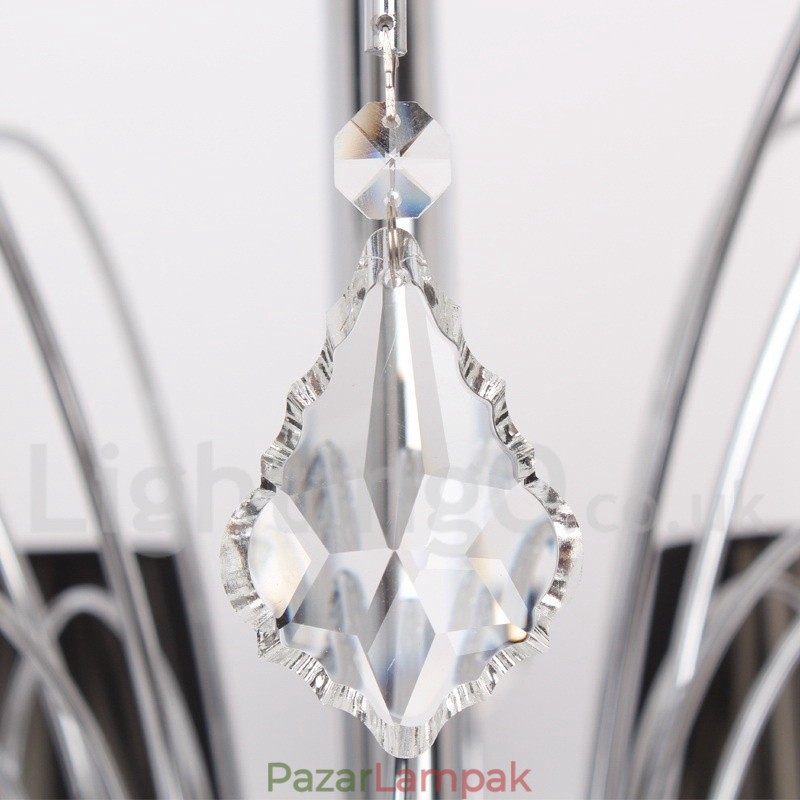 8 Világos, modern K9 kristály gyertya stílusú csillár