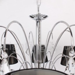 5 Világos, modern K9 kristály gyertya stílusú csillár