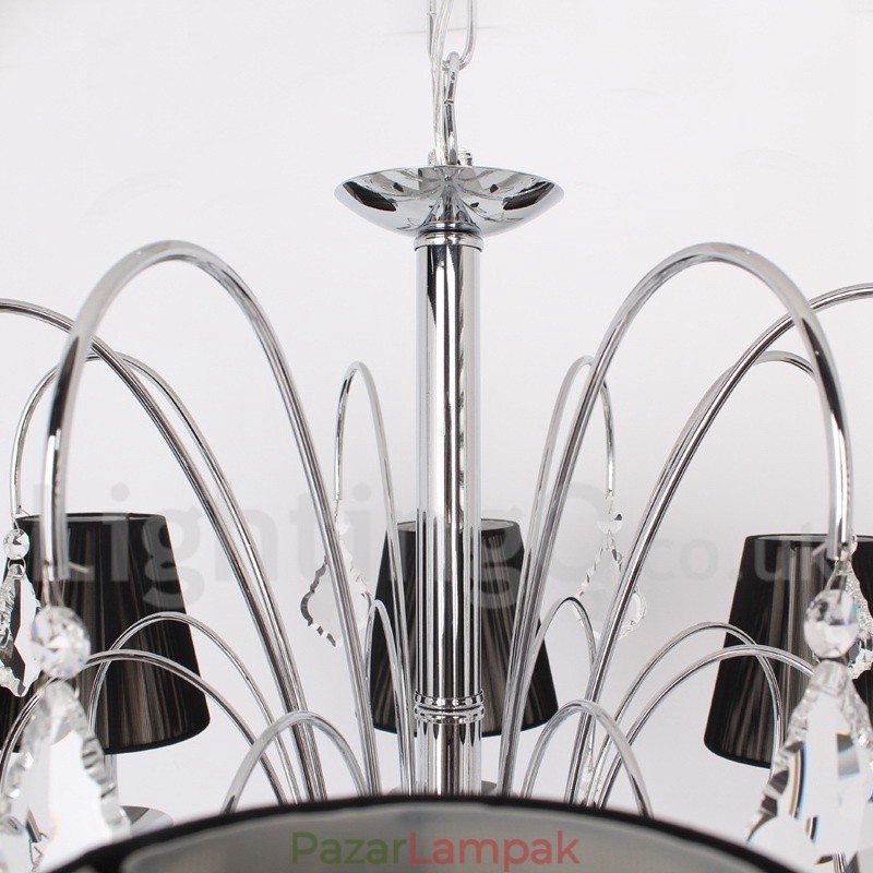 5 Világos, modern K9 kristály gyertya stílusú csillár