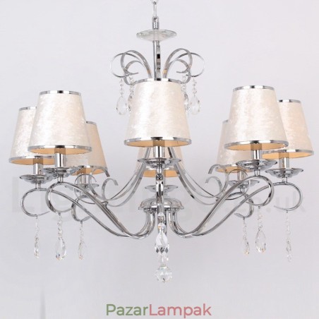 8 Világos, modern K9 kristály gyertya stílusú csillár