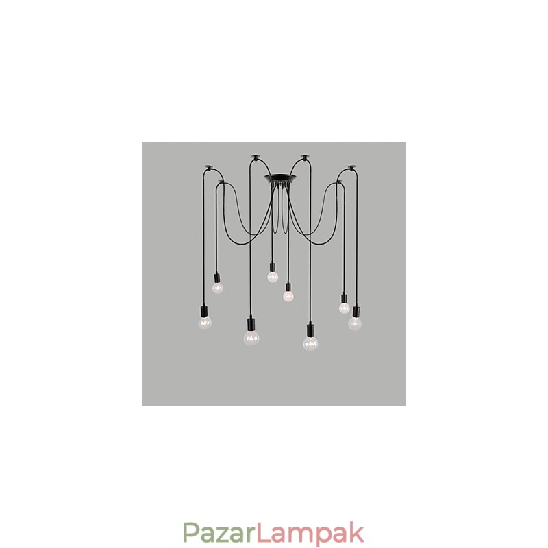 8 Fény Csillár Függeszték Hagyományos Klasszikus Retro Metal