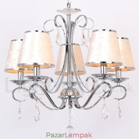 5 Világos, modern K9 kristály gyertya stílusú csillár