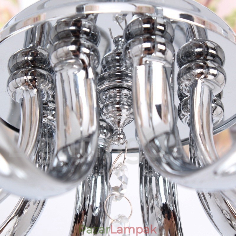 5 Világos, modern K9 kristály gyertya stílusú csillár